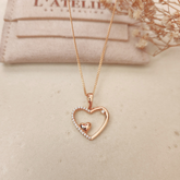 Collar Lucia Cristales Rose - Colección Acero